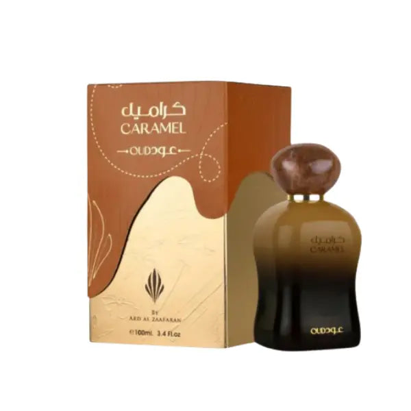 Caramel Oud Eau de Parfum 100 ml by Ard Al Zaafaran, rich and sweet oud fragrance for personal use from The Oud Library