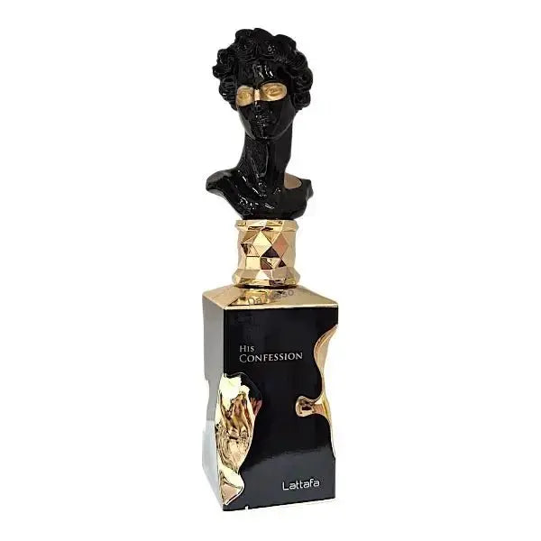 His Confession by Lattafa Eau De Parfum 100 ml, bold and sophisticated fragrance for men from The Oud Library