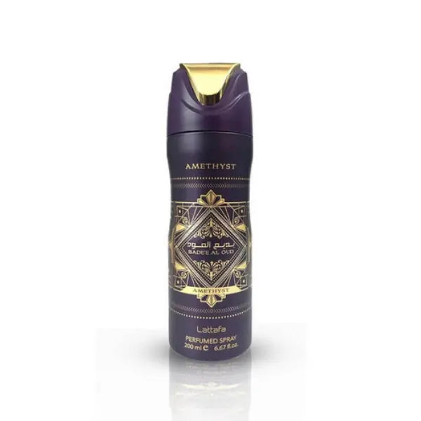 Lattafa Bade'e al Oud Amethyst Perfumed Body Spray 200 ml - The Oud Library