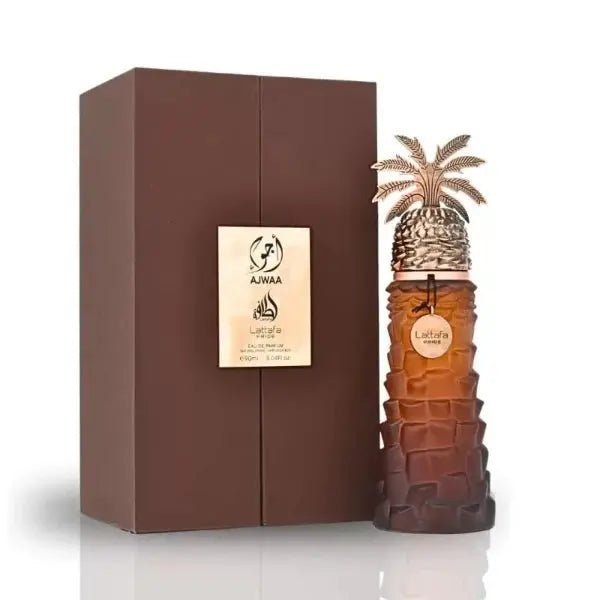 Lattafa Pride Ajwaa Eau De Parfum, rich and luxurious fragrance inspired by Arabian scents from The Oud Library
