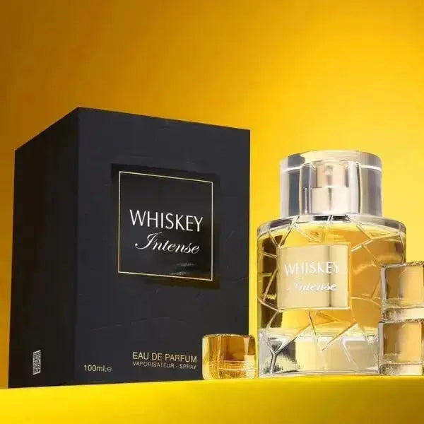 Fragrance World Whiskey Intense Eau De Parfum 100 ml, bold and warm whiskey-inspired fragrance for personal use from The Oud Library