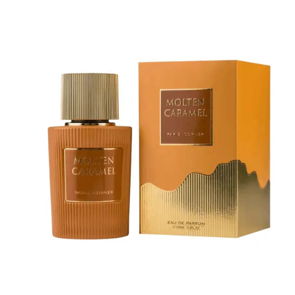 Paris Corner Molten Caramel Eau De Parfum 100 ml (Unisex), rich and sweet caramel fragrance for men and women from The Oud Library