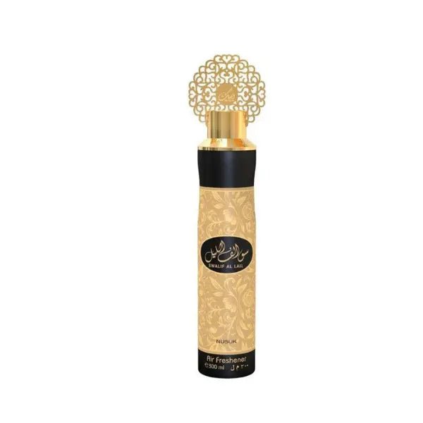 Swalif Al Lail Home Fragrance by Nusuk 300 ml, soothing and luxurious scent for home use from The Oud Library